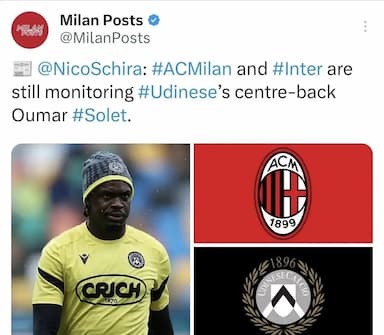 意甲媒体透露：米兰正在重点关注乌迪内斯后卫球员索莱，不过要面临国米的竞争_萨尔茨堡_霍芬海姆